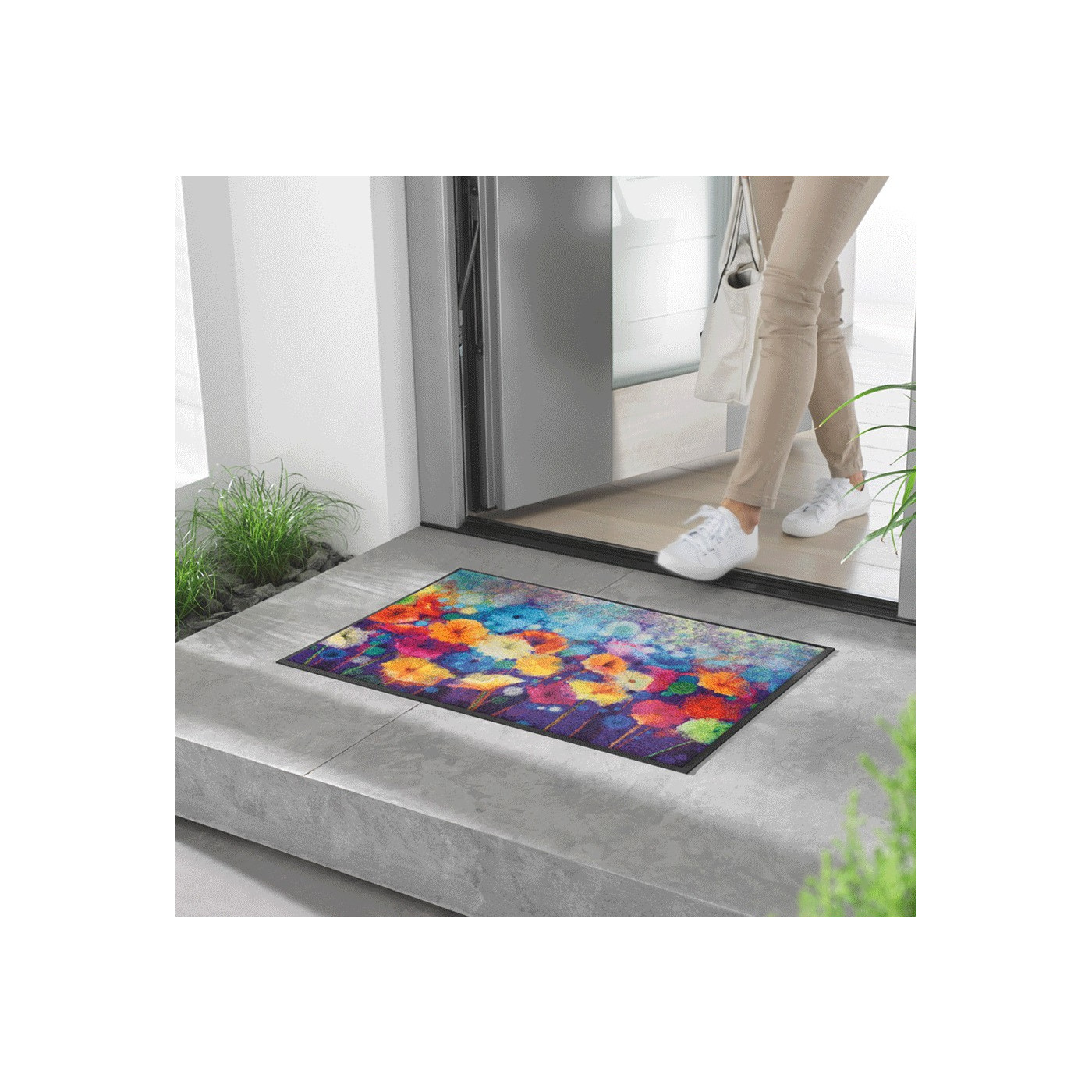 Bunte Blumen Fußmatte 50 x 75 cm - BP Techem online shop