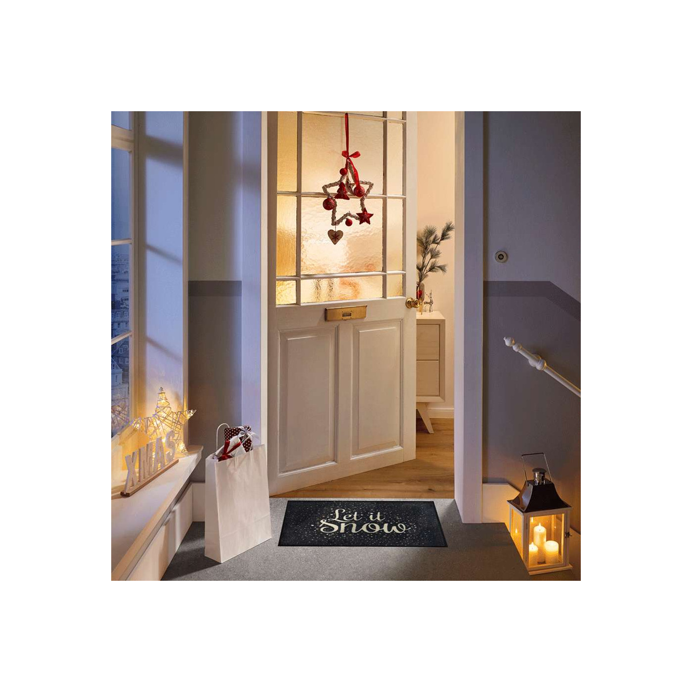 Schneeflocke Weihnachten Fußmatte 40 x 60 cm und 50 x 75 cm - BP Techem online shop