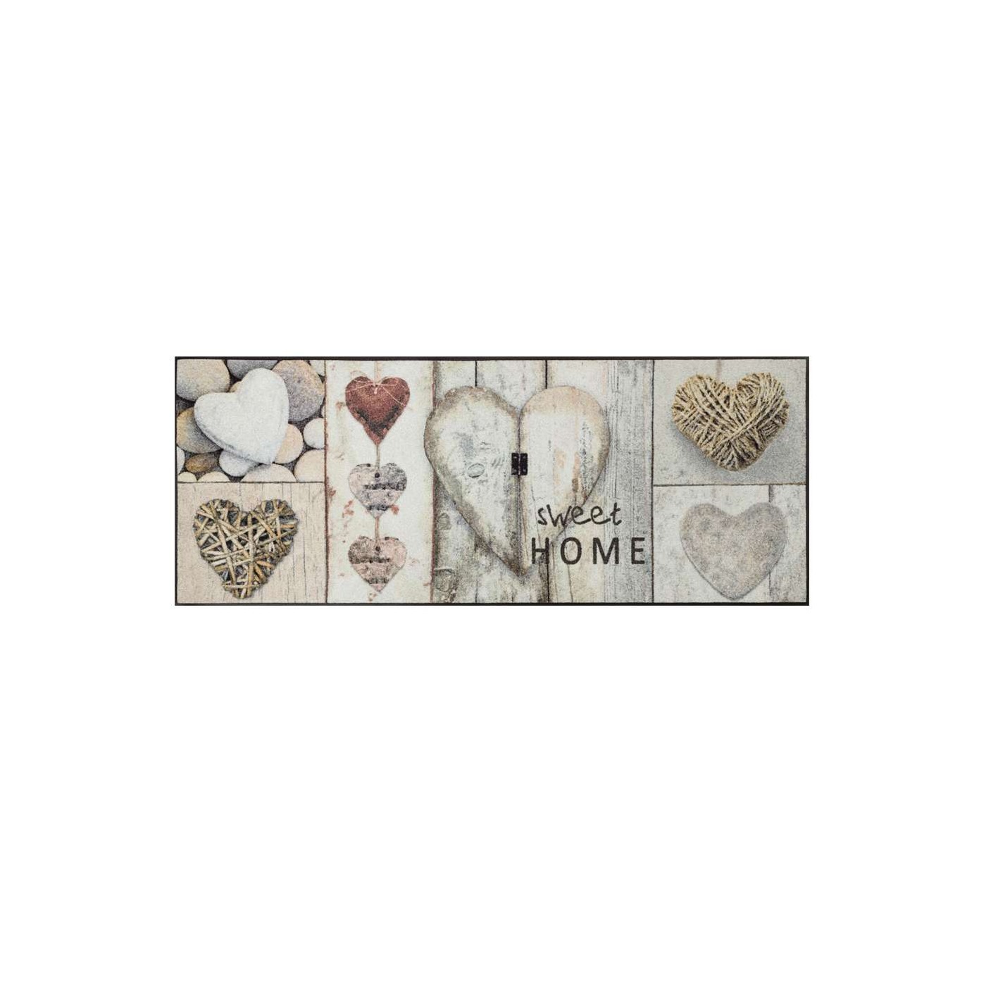 Teppich Hearts Grau 75 x 190 cm - BP Techem Online Shop