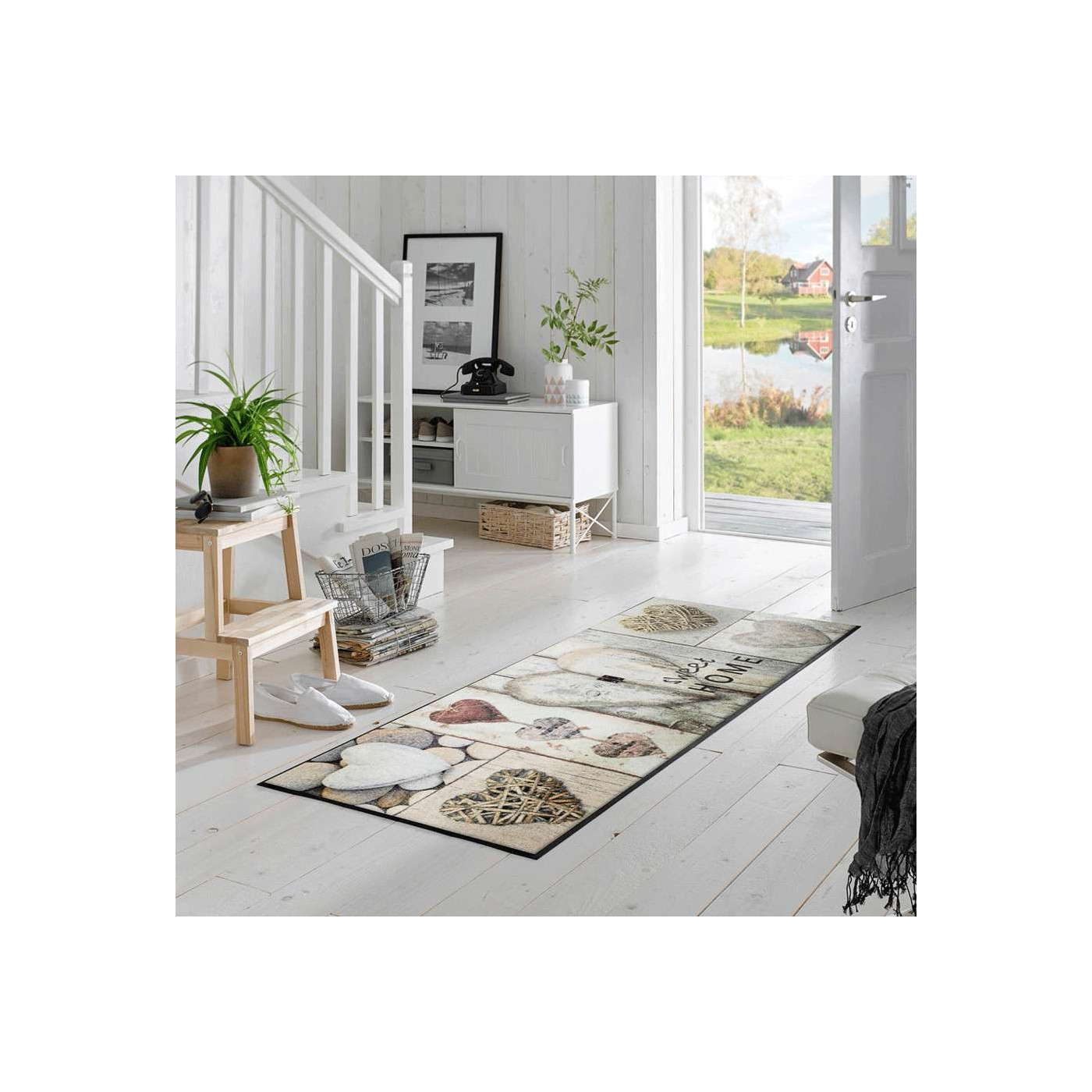 Teppich Hearts Grau 75 x 190 cm - BP Techem Online Shop