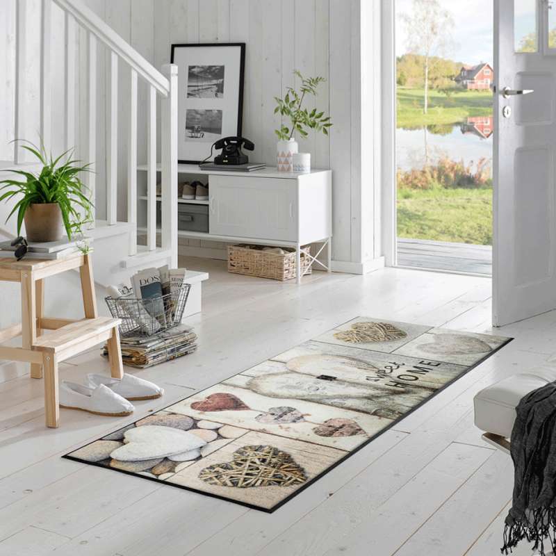 Teppich Hearts Grau 75 x 190 cm - BP Techem Online Shop