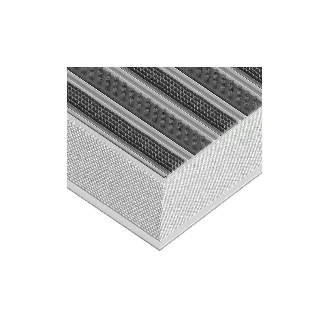 Clean Rubber-Scrub Aluminium Fußmatte 80 x 100 cm - BP Techem Online-Shop