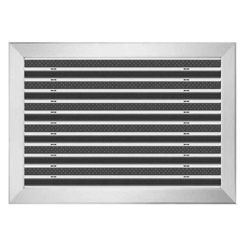 Clean Rubber-Scrub Aluminium Fußmatte 80 x 100 cm - BP Techem Online-Shop