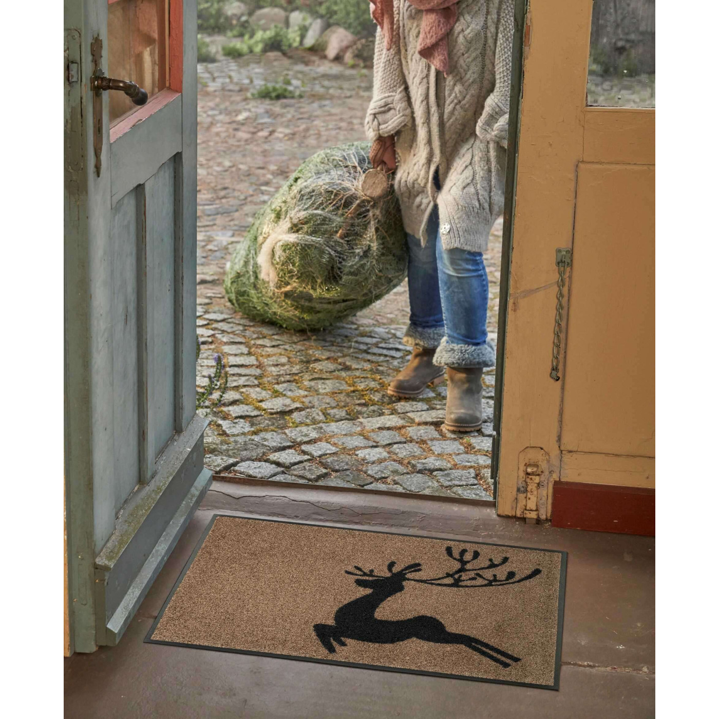 Rentier Weihnachten Fußmatte 50 x 75 - BP Techem Online-Shop