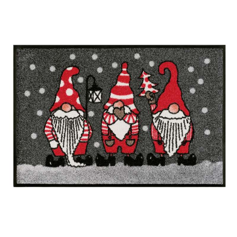 Weihnachts-Fußmatte Winterzwerge Grau 40 x 60 cm - BP Techem online shop